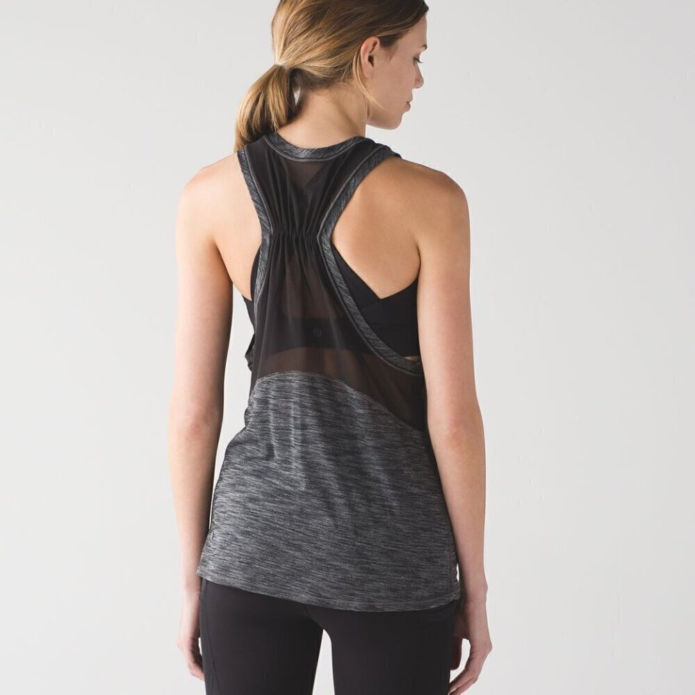 Lululemon Work The Circuit Tank in Black & Grey Size 8